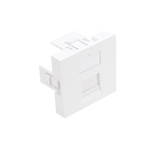 Leviton (Brand-Rex) Datauttagsplan mosaik för 1 x Leviton keystone-kontakter vit