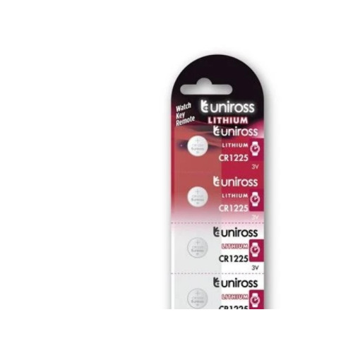 Uniross Batteries Uniross U5CR1225, Engångsbatteri, CR1225, Litium, 3 V, 5 sty...