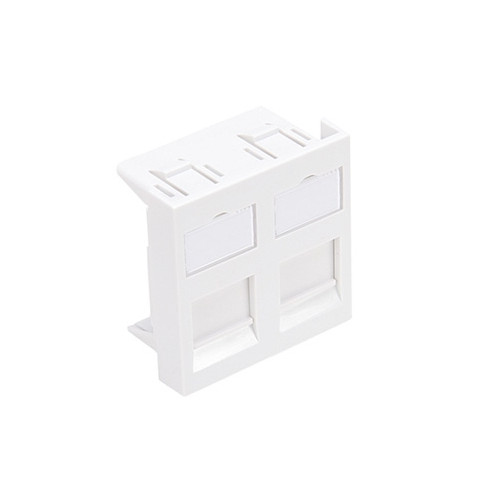 Leviton (Brand-Rex) Datauttagsplan mosaik för 2 x Leviton keystone-kontakter vit