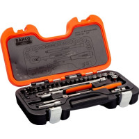 Produktbild för Bahco Hylsnyckelsats 1/4", Hylssats, 1/4", Metrisk, 23 huvud...