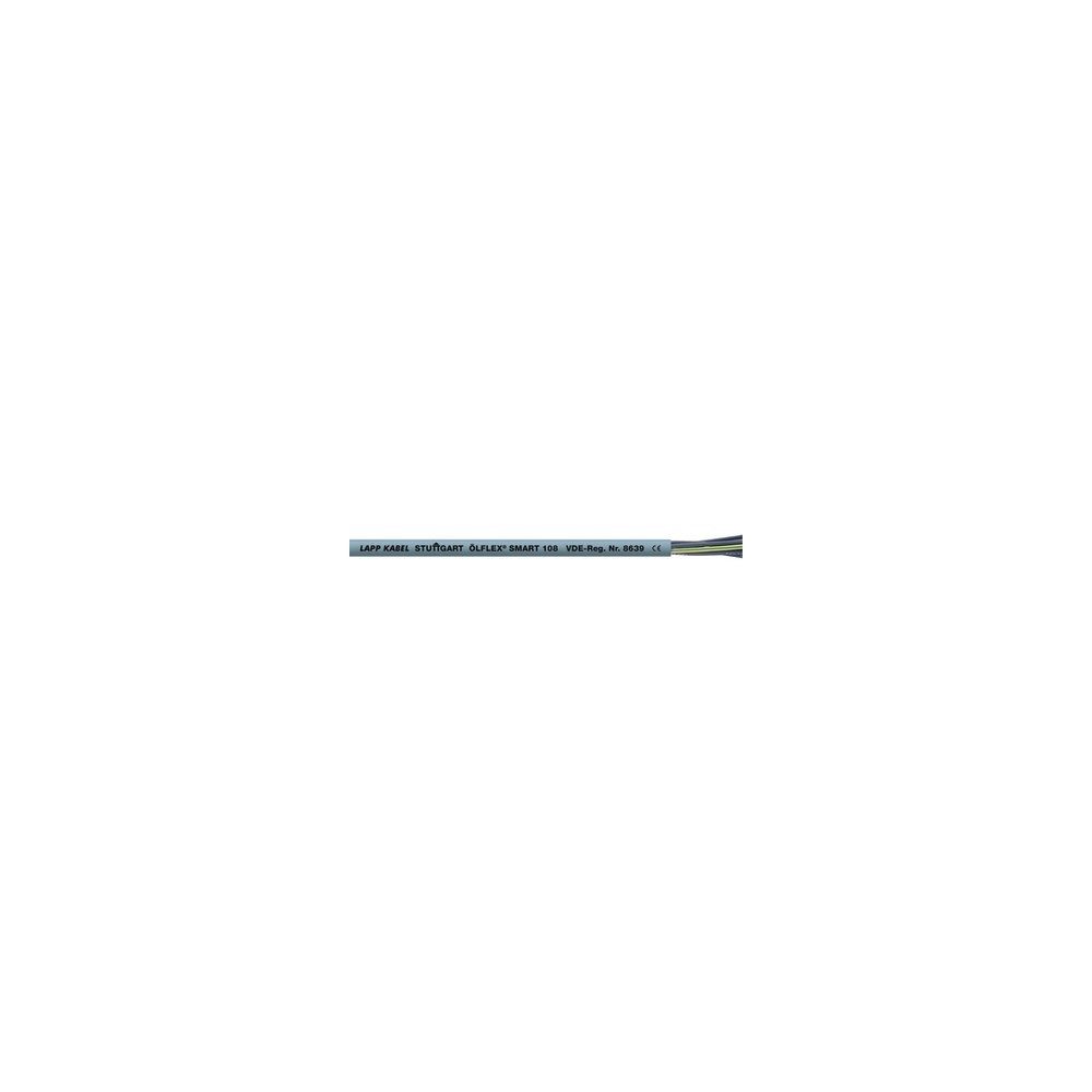 Produktbild för Lapp ÖLFLEX Smart 108, 1 mm ², Grå, PVC, 48 kg/km, 94 kg/km,...