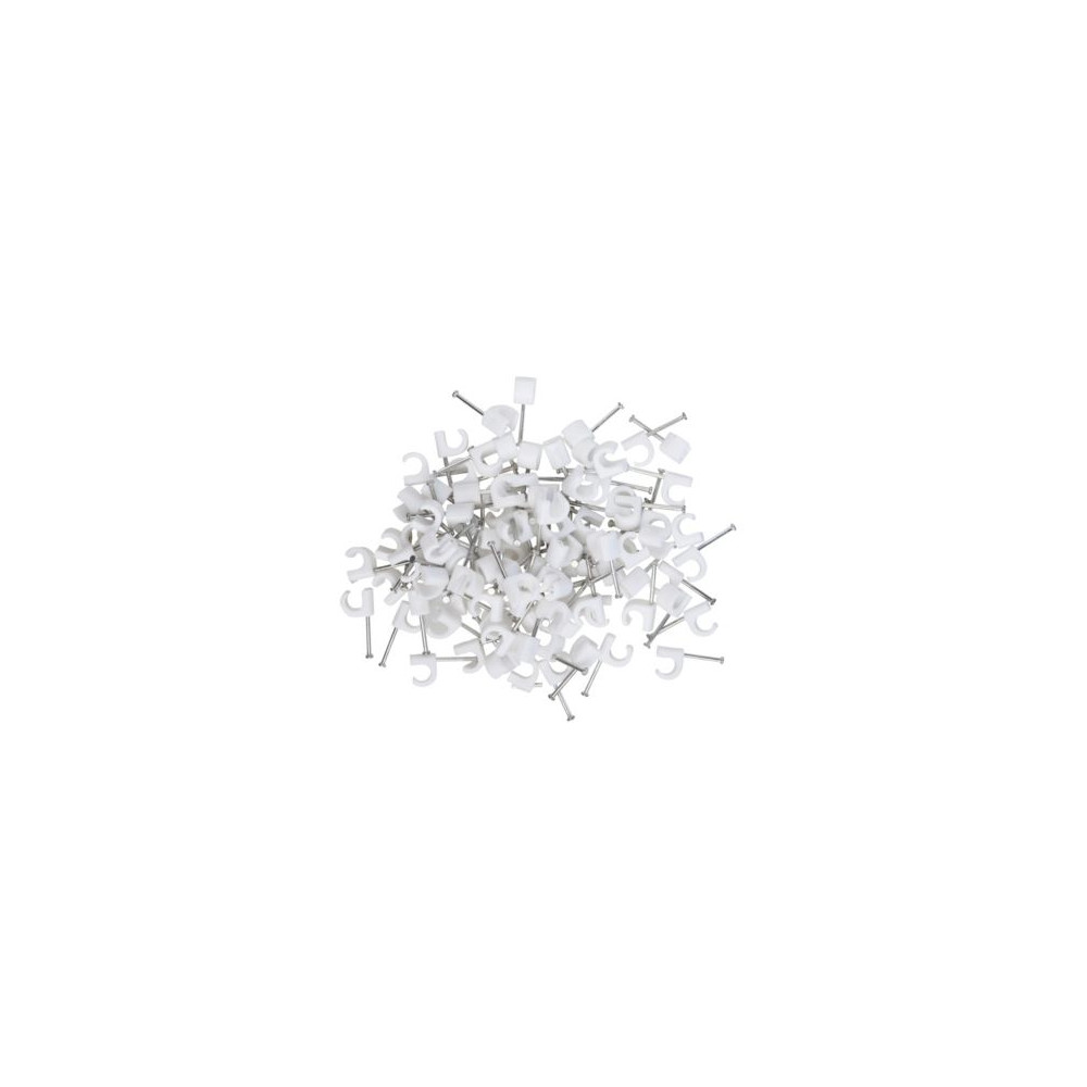Produktbild för E-line kabelklämmor 5–7 mm vit rund för rund kabel 2x0,75 &...