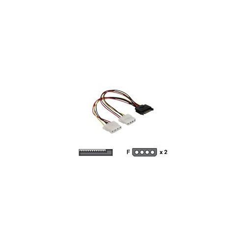DeLOCK Delock - strömadapter - 4 pin intern effekt till SATA-ström - 20 cm