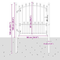 Produktbild för Stängsel Grind med Spikar EMMEN 100 x 100 cm
