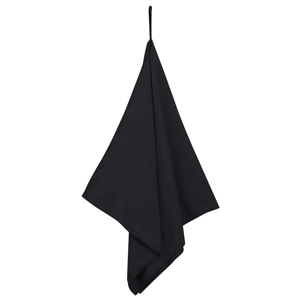 Produktbild för Sporthanddukar 2 pcs Svart 100 x 50 cm Polyester och polyamid