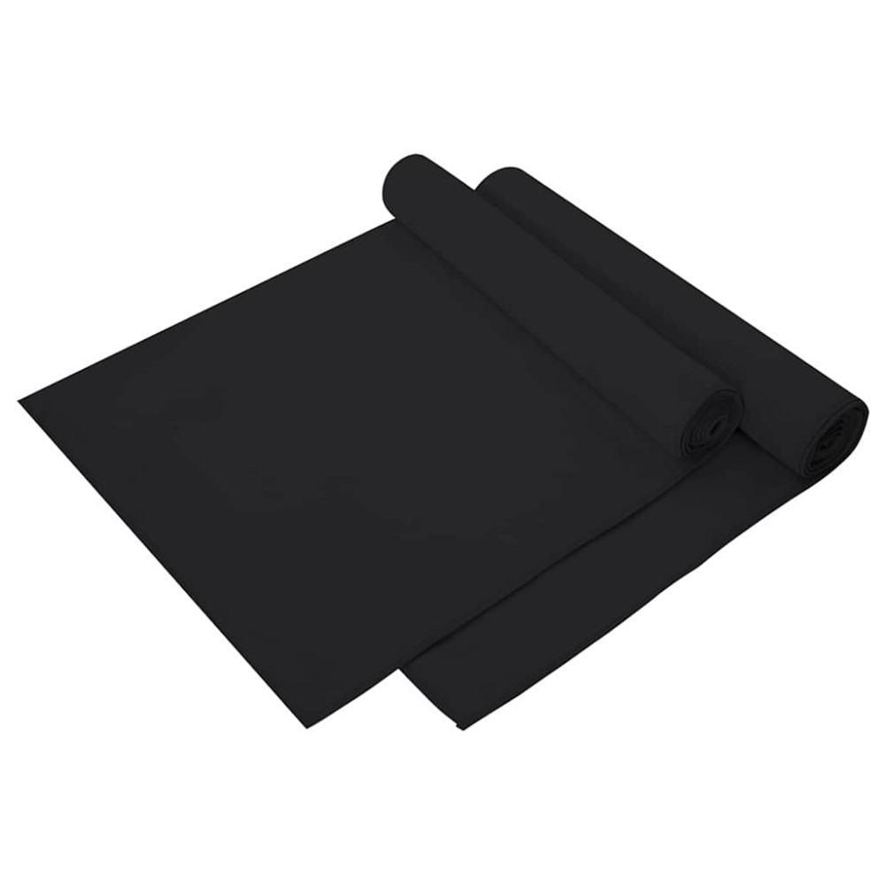 Produktbild för Sporthanddukar 2 pcs Svart 140 x 70 cm Polyester och polyamid