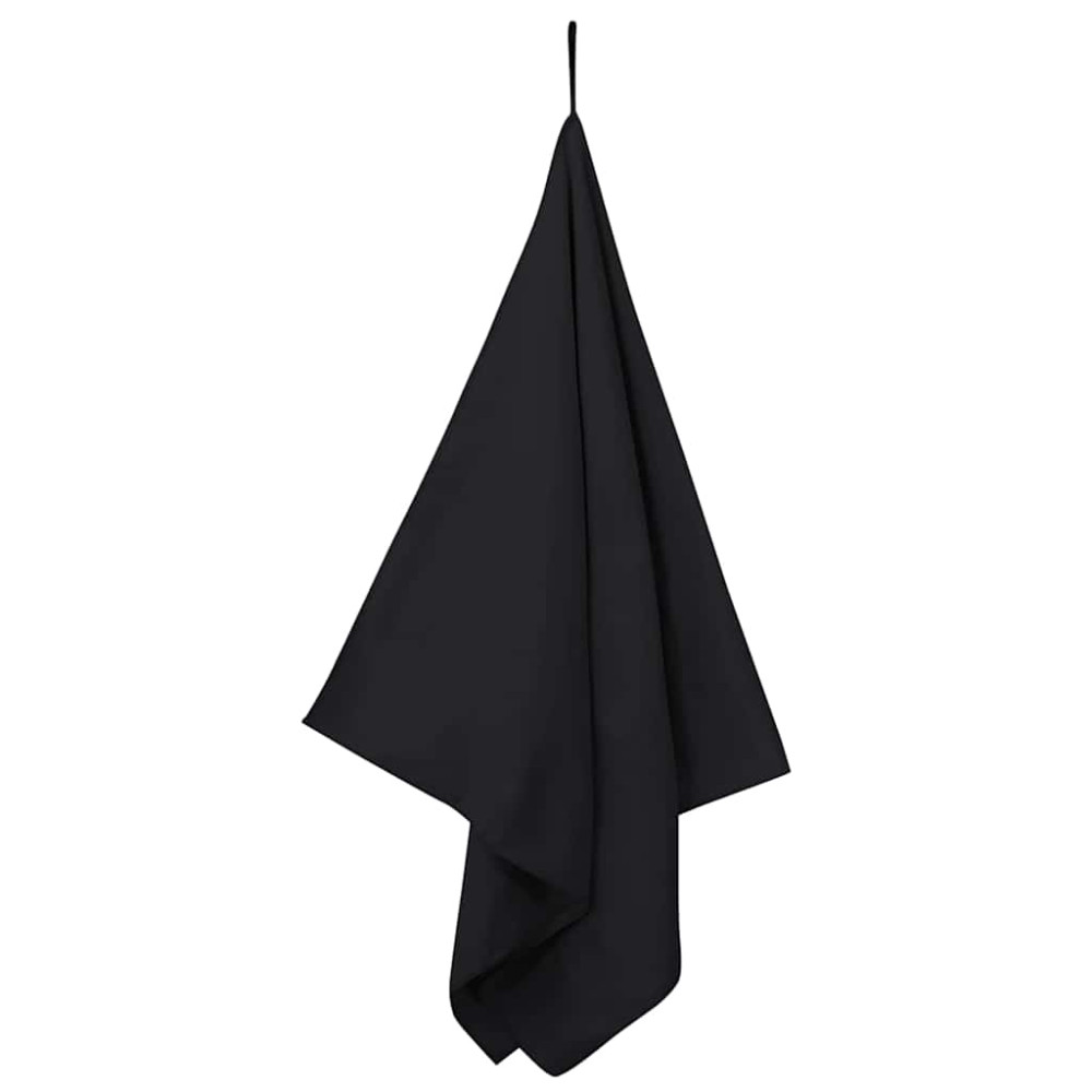 Produktbild för Sporthanddukar 2 pcs Svart 140 x 70 cm Polyester och polyamid