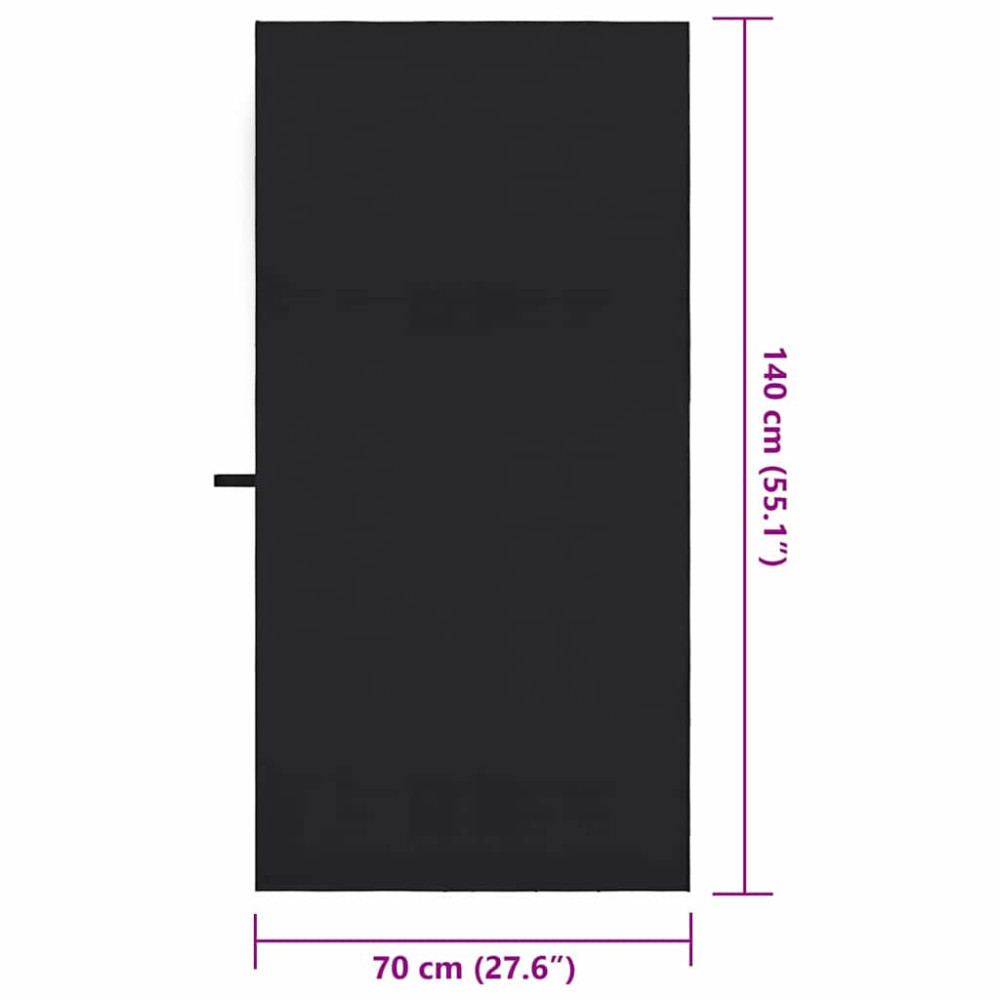 Produktbild för Sporthanddukar 2 pcs Svart 140 x 70 cm Polyester och polyamid