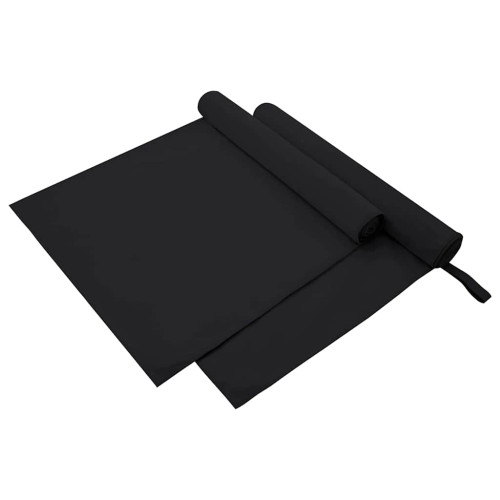 vidaXL Sporthanddukar 2 pcs Svart 180 x 90 cm Polyester och polyamid