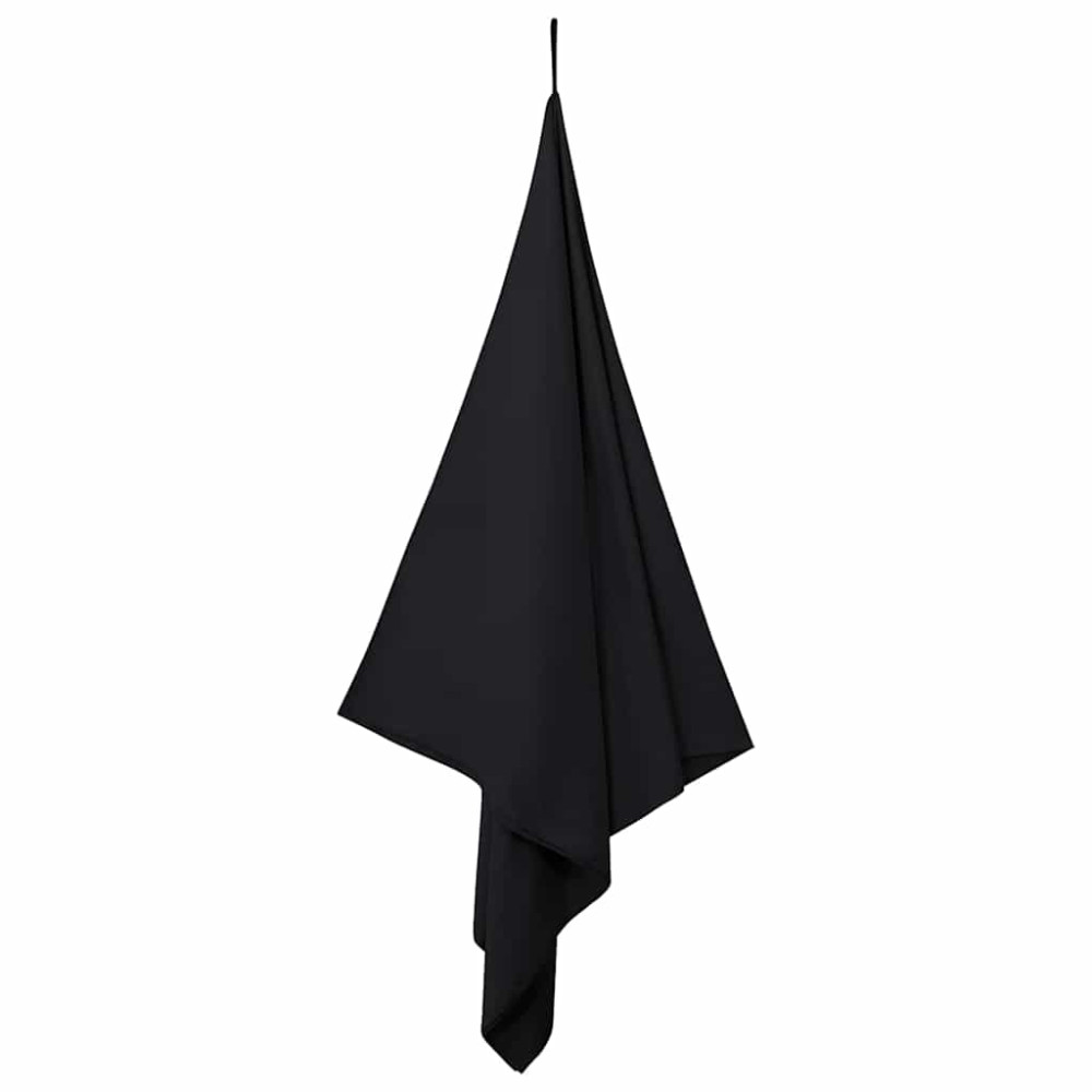 Produktbild för Sporthanddukar 2 pcs Svart 180 x 90 cm Polyester och polyamid