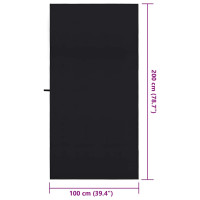 Produktbild för Sporthanddukar 2 pcs Svart 200 x 100 cm Polyester och polyamid