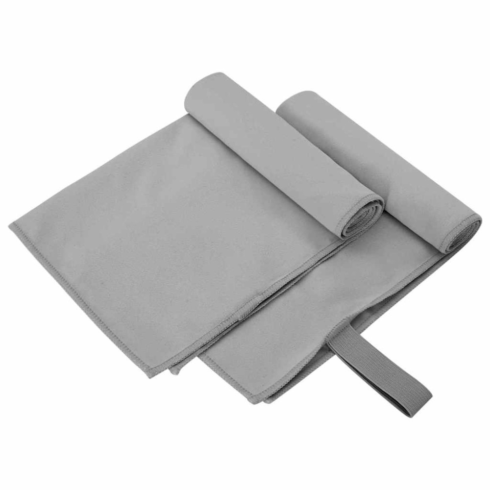 Produktbild för Sporthanddukar 2 pcs Mörkgrå 50 x 30 cm Polyester och polyamid