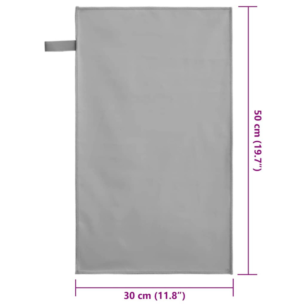 Produktbild för Sporthanddukar 2 pcs Mörkgrå 50 x 30 cm Polyester och polyamid