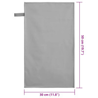 Produktbild för Sporthanddukar 2 pcs Mörkgrå 50 x 30 cm Polyester och polyamid
