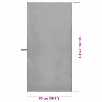Produktbild för Sporthanddukar 2 pcs Mörkgrå 100 x 50 cm Polyester och polyamid