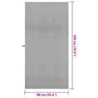 Produktbild för Sporthanddukar 2 pcs Mörkgrå 90 x 180 cm Polyester och polyamid