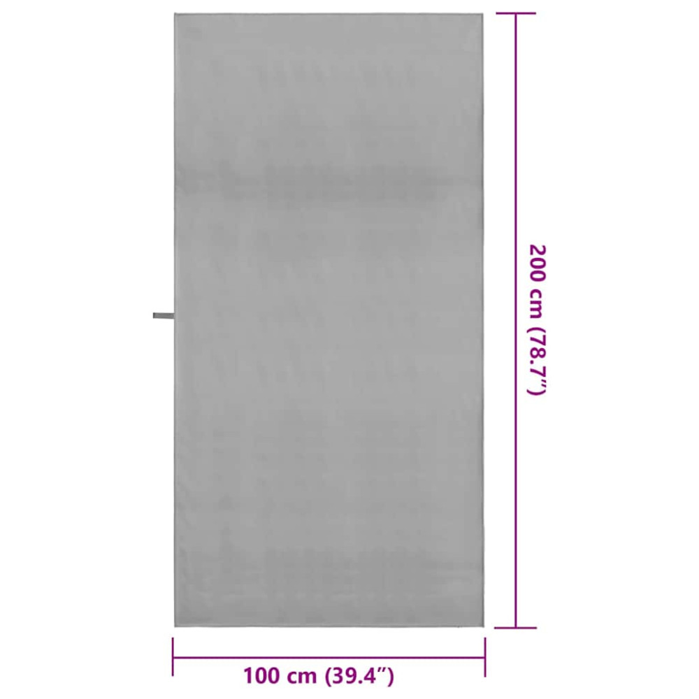 Produktbild för Sporthanddukar 2 pcs Mörkgrå 200 x 100 cm