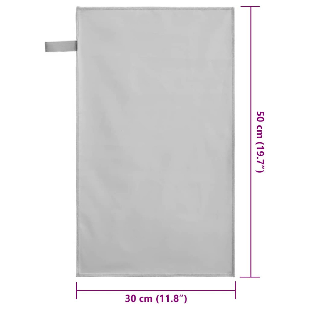 Produktbild för Sporthanddukar 2 pcs Grå 50 x 30 cm Polyester och polyamid