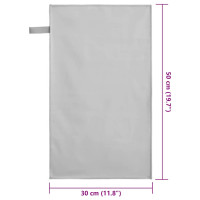 Produktbild för Sporthanddukar 2 pcs Grå 50 x 30 cm Polyester och polyamid