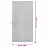 Produktbild för Sporthanddukar 2 pcs Grå 100 x 50 cm Polyester och polyamid