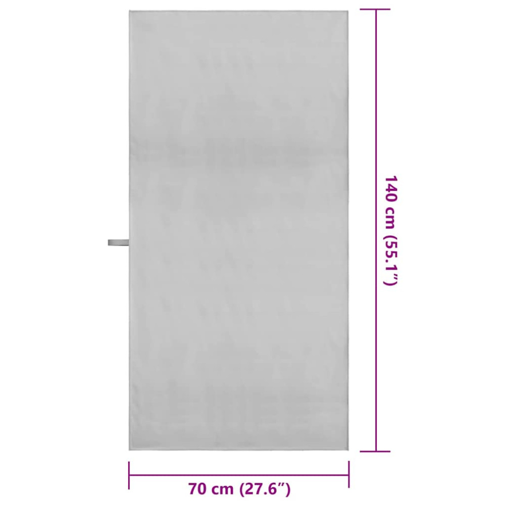 Produktbild för Sporthanddukar 2 pcs Grå 140 x 70 cm Polyester och polyamid