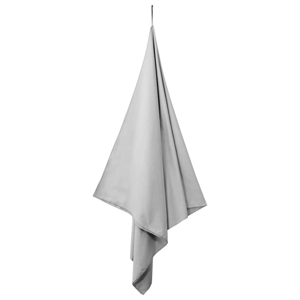 Produktbild för Sporthanddukar 2 pcs Grå 180 x 90 cm Polyester och polyamid