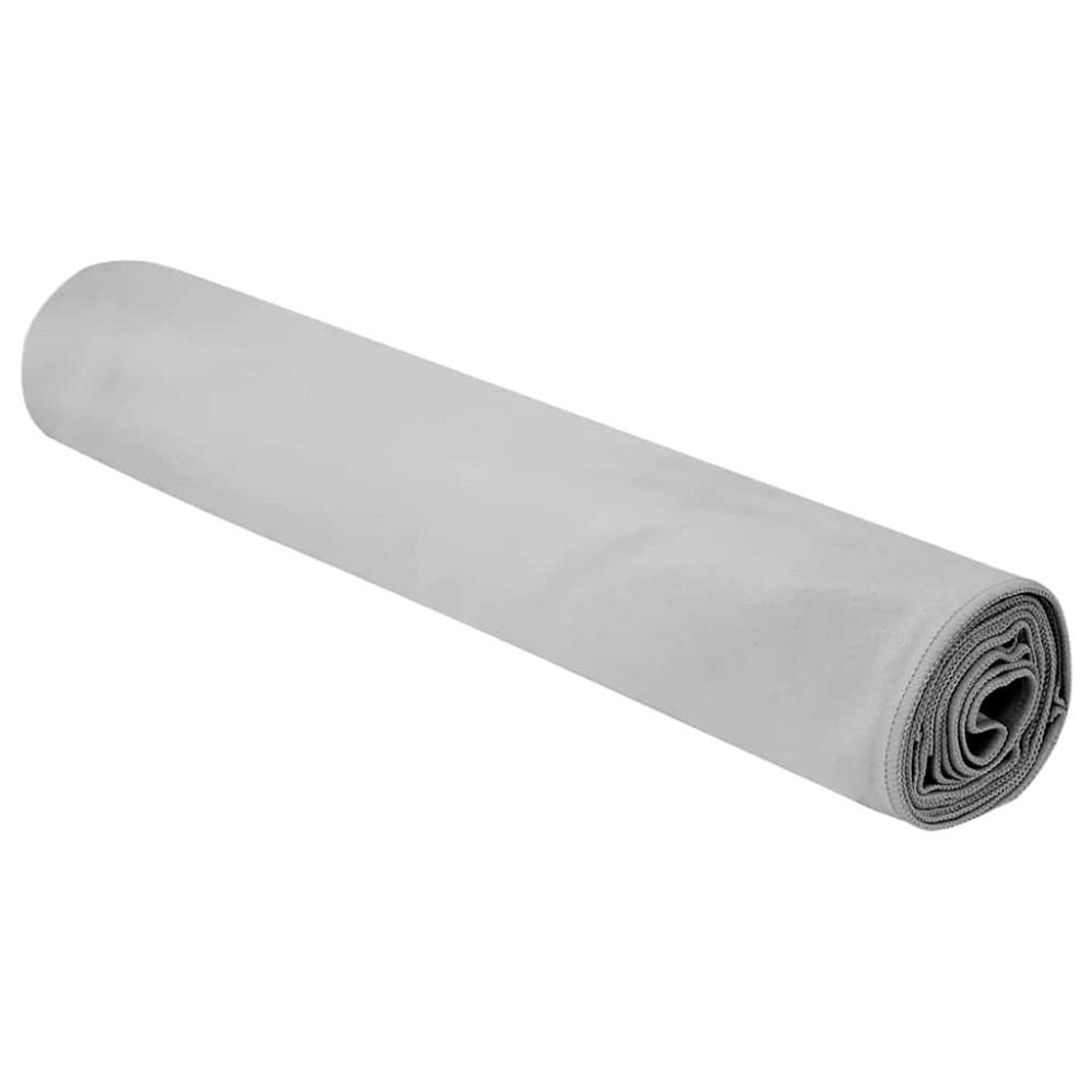 Produktbild för Sporthanddukar 2 pcs Grå 200 x 100 cm Polyester och polyamid