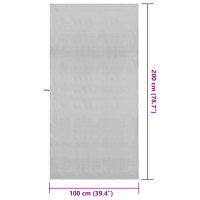 Produktbild för Sporthanddukar 2 pcs Grå 200 x 100 cm Polyester och polyamid