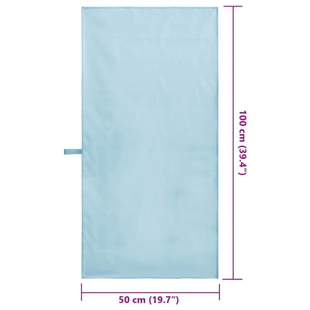 Produktbild för Sporthanddukar 2 pcs Blå 100 x 50 cm Polyester och polyamid