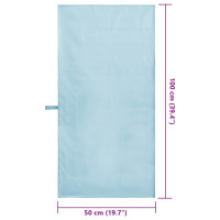 Produktbild för Sporthanddukar 2 pcs Blå 100 x 50 cm Polyester och polyamid