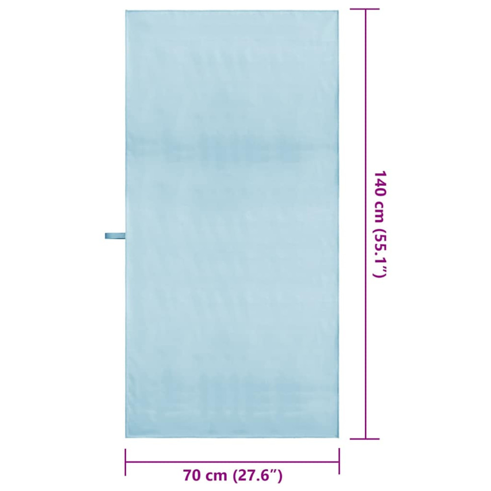 Produktbild för Sporthanddukar 2 pcs Blå 140 x 70 cm Polyester och polyamid