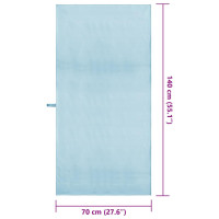 Produktbild för Sporthanddukar 2 pcs Blå 140 x 70 cm Polyester och polyamid