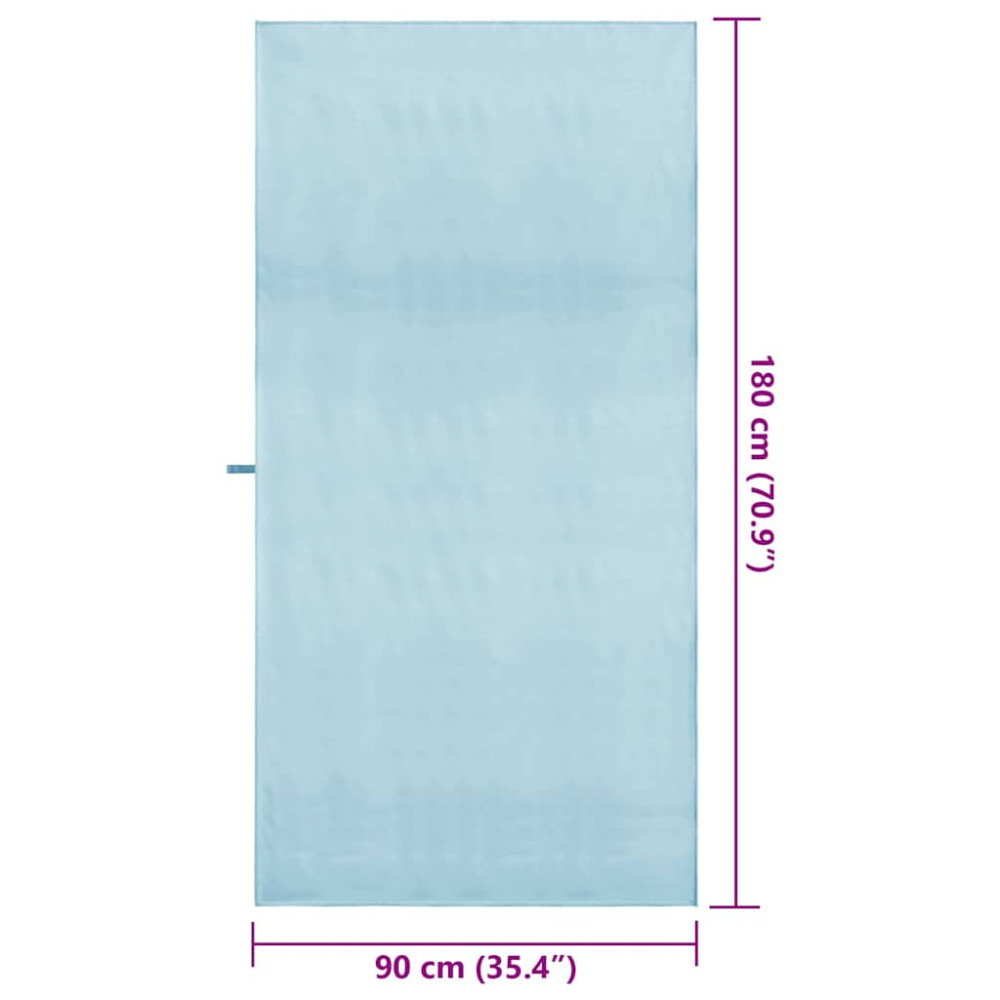 Produktbild för Sporthanddukar 2 pcs Blå 180 x 90 cm Polyester och polyamid