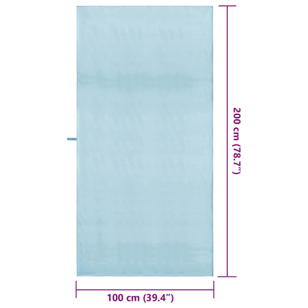 Produktbild för Sporthanddukar 2 pcs Blå 200 x 100 cm Polyester och polyamid