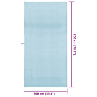Produktbild för Sporthanddukar 2 pcs Blå 200 x 100 cm Polyester och polyamid