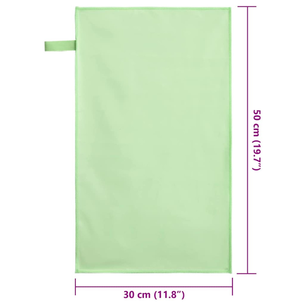 Produktbild för Sporthanddukar 2 pcs Grön 50 x 30 cm Polyester och polyamid