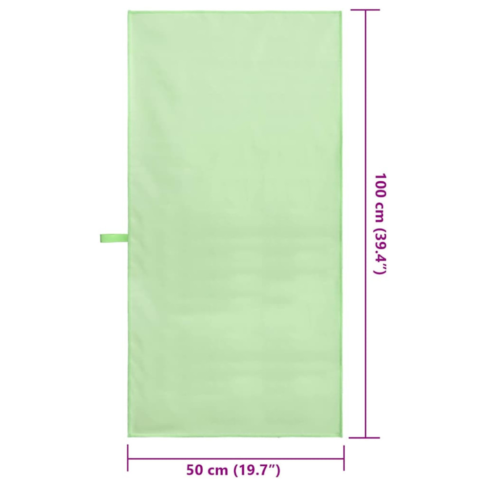 Produktbild för Sporthanddukar 2 pcs Grön 100 x 50 cm Polyester och polyamid