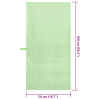 Produktbild för Sporthanddukar 2 pcs Grön 100 x 50 cm Polyester och polyamid