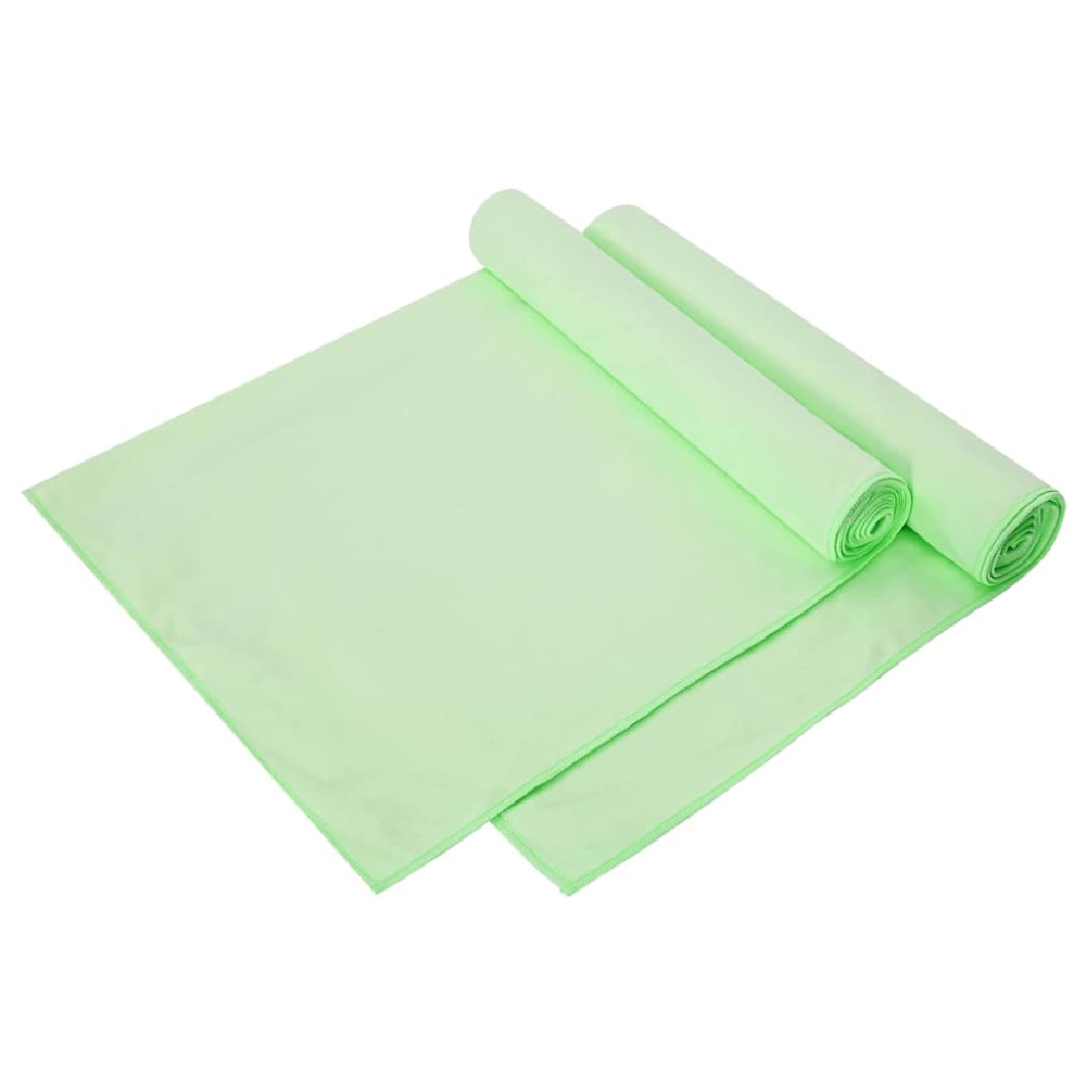 Produktbild för Sporthanddukar 2 pcs Grön 140 x 70 cm