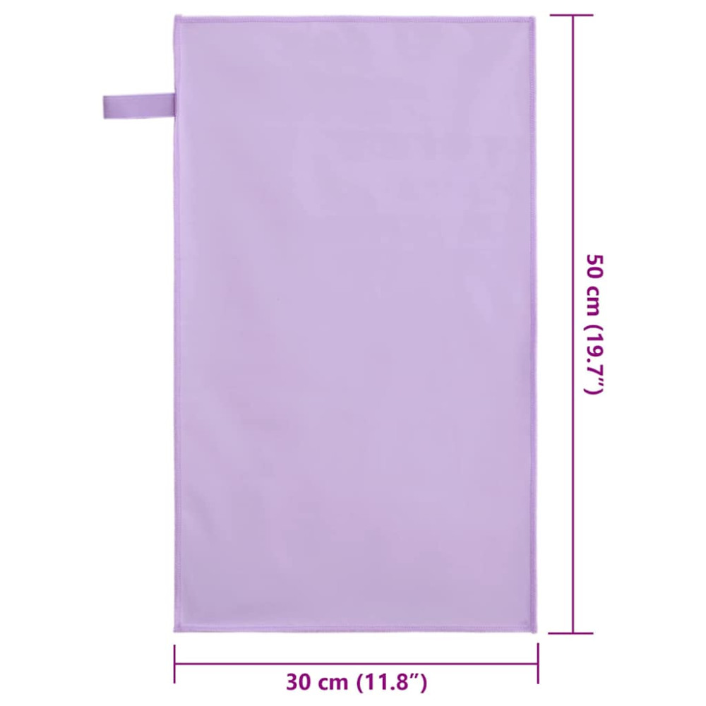 Produktbild för Sporthanddukar 2 pcs Lila 50 x 30 cm Polyester och polyamid