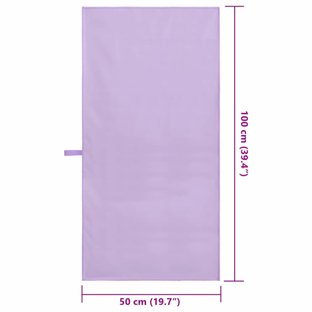 Produktbild för Sporthanddukar 2 pcs Lila 100 x 50 cm Polyester och polyamid