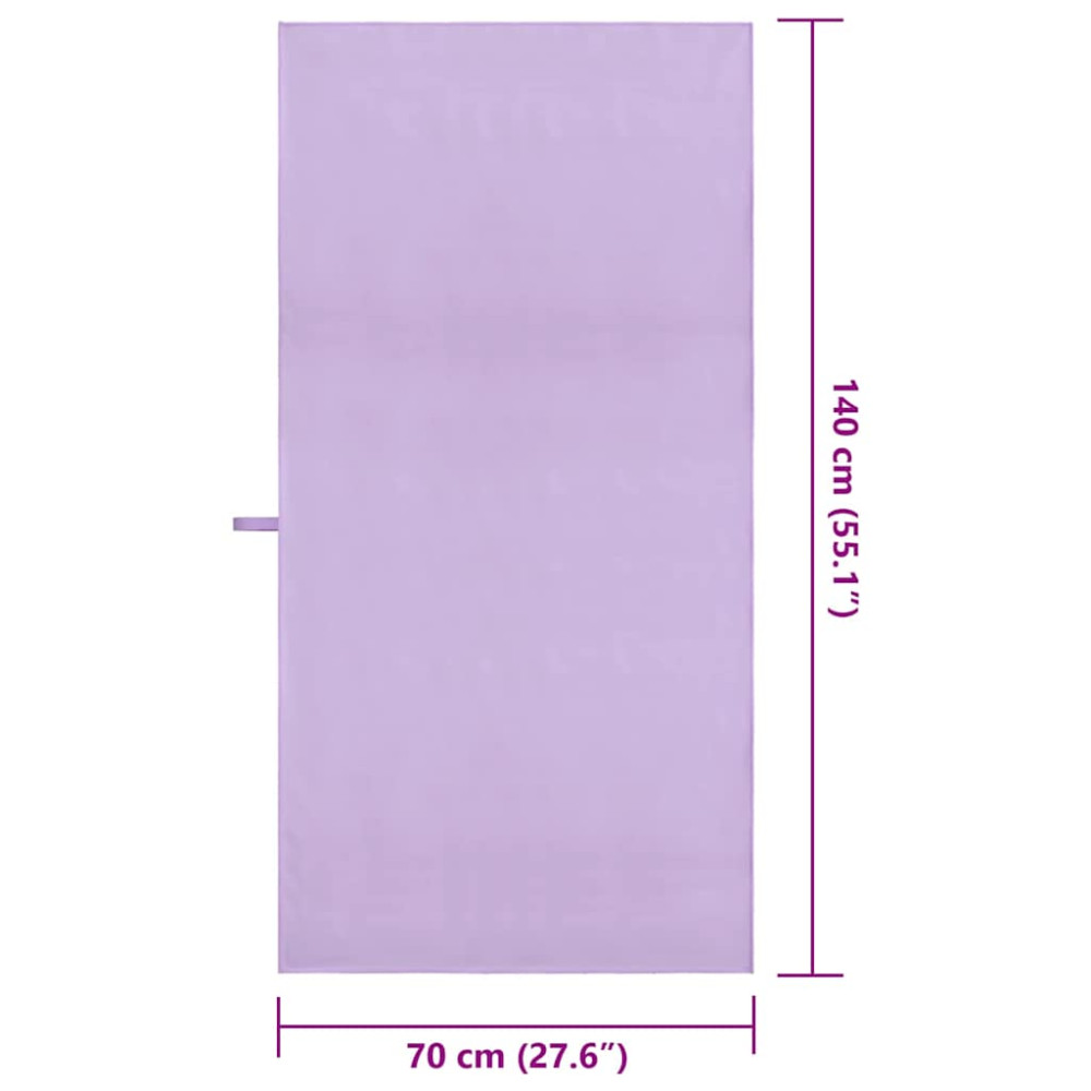 Produktbild för Sporthanddukar 2 pcs Lila 140 x 70 cm Polyester och polyamid