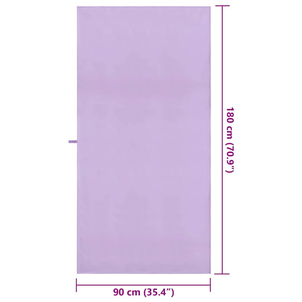 Produktbild för Sporthanddukar 2 pcs Lila 180 x 90 cm Polyester och polyamid