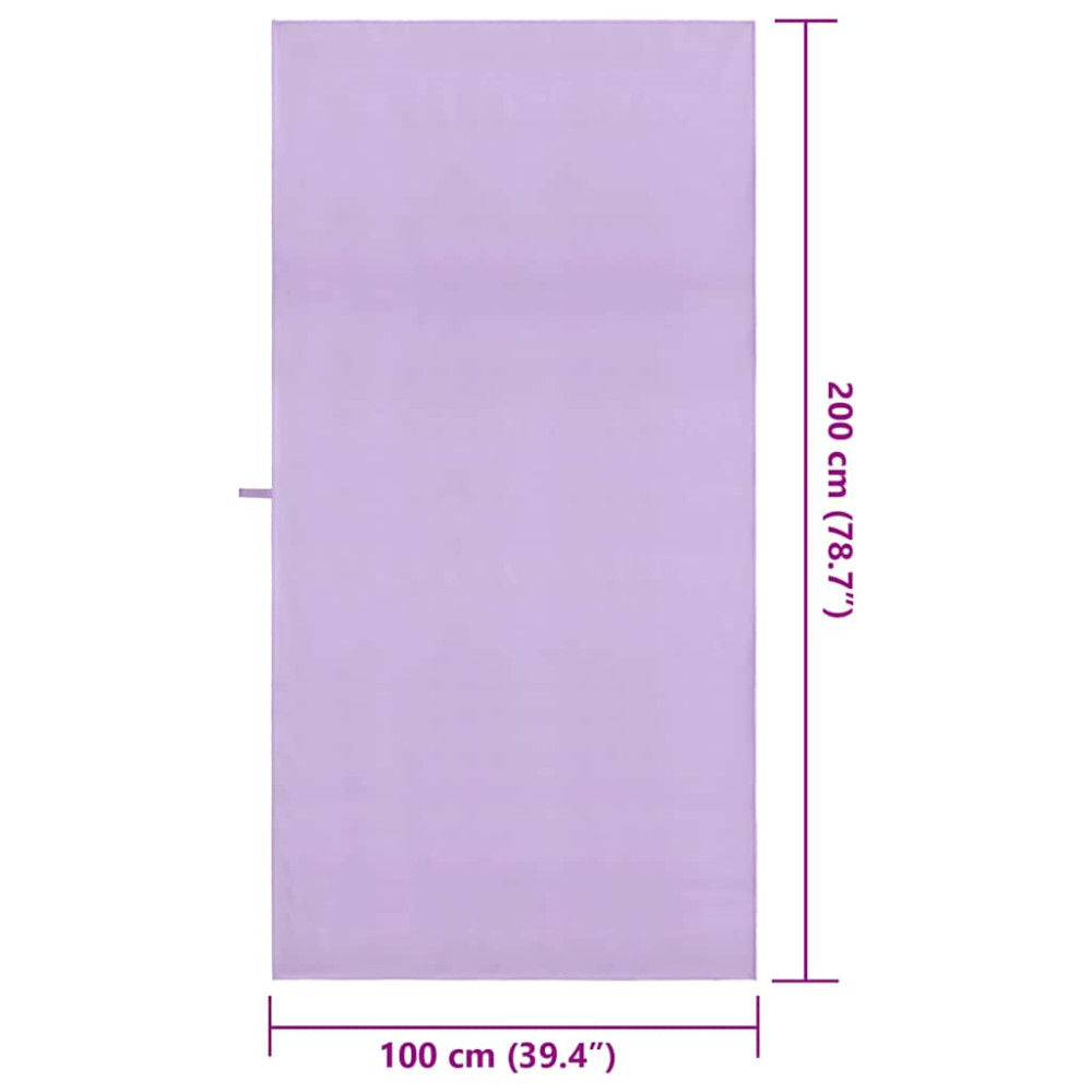 Produktbild för Sporthanddukar 2 pcs Lila 200 x 100 cm Polyester och polyamid