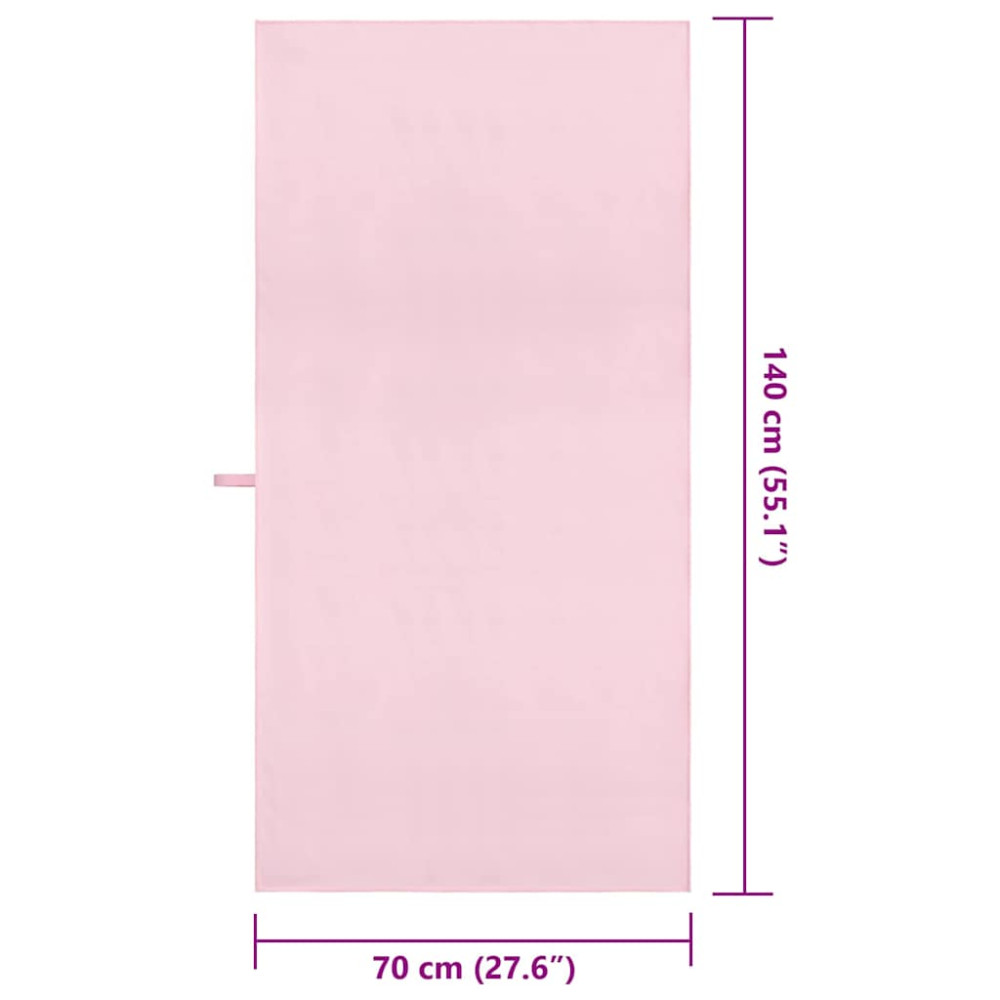 Produktbild för Sporthanddukar 2 pcs Rosa 140 x 70 cm Polyester och polyamid