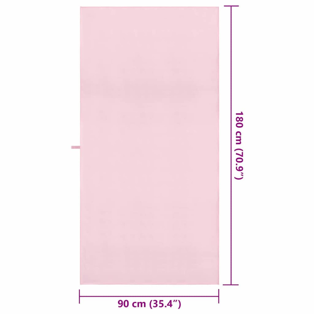 Produktbild för Sporthanddukar 2 pcs Rosa 180 x 90 cm Polyester och polyamid