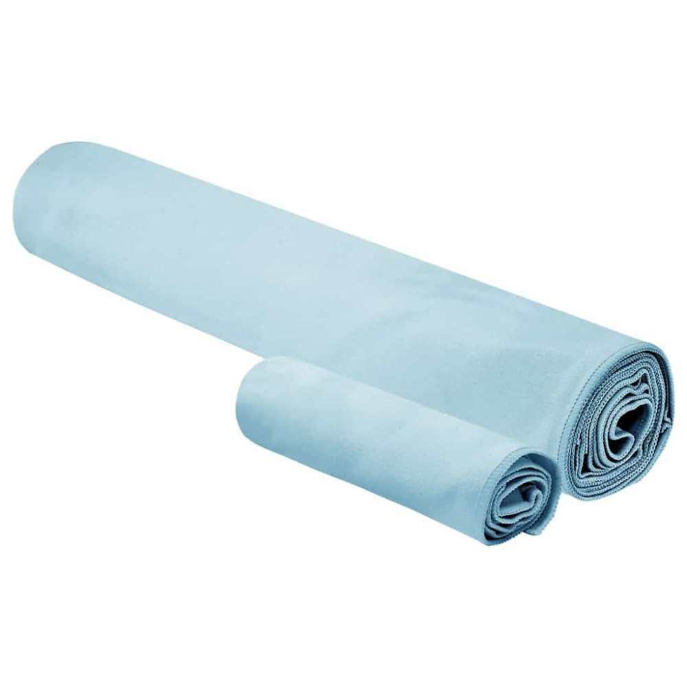 Produktbild för Sporthandduk Set 2 pcs Blå tyg