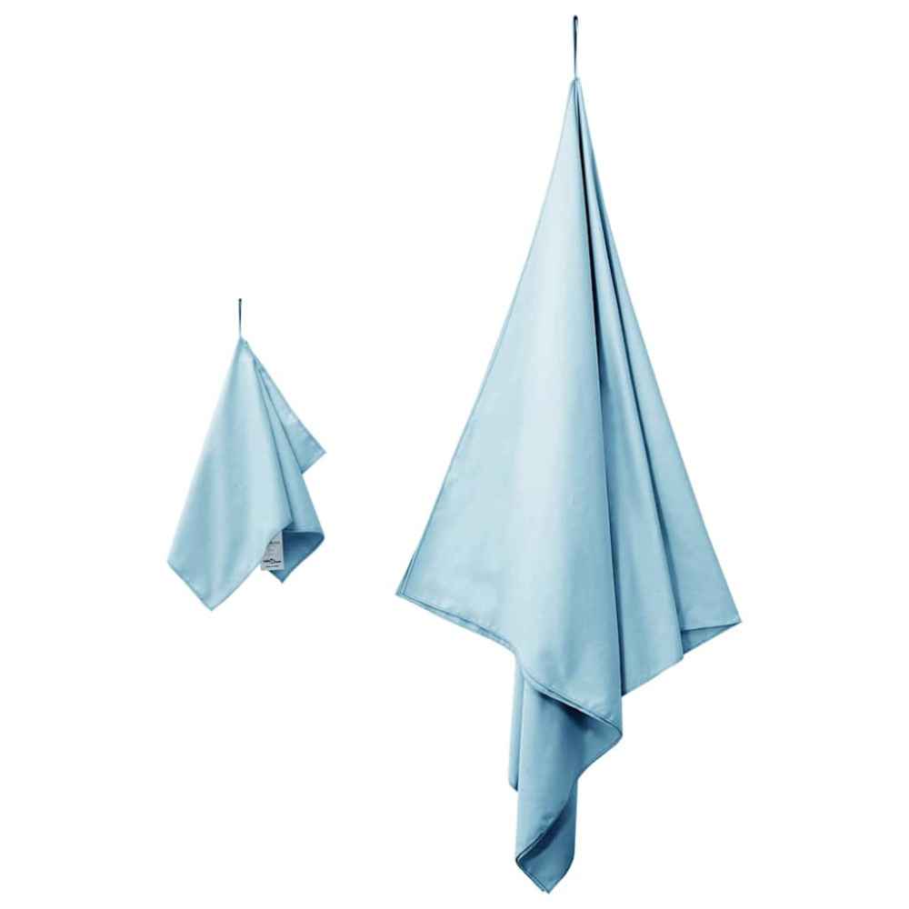 Produktbild för Sporthandduk Set 2 pcs Blå tyg