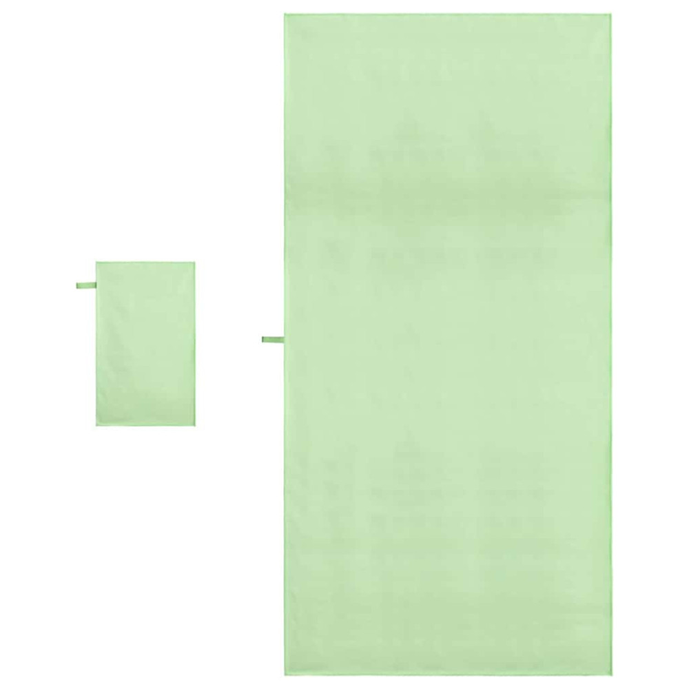 Produktbild för Sporthandduk Set 2 pcs Grön tyg