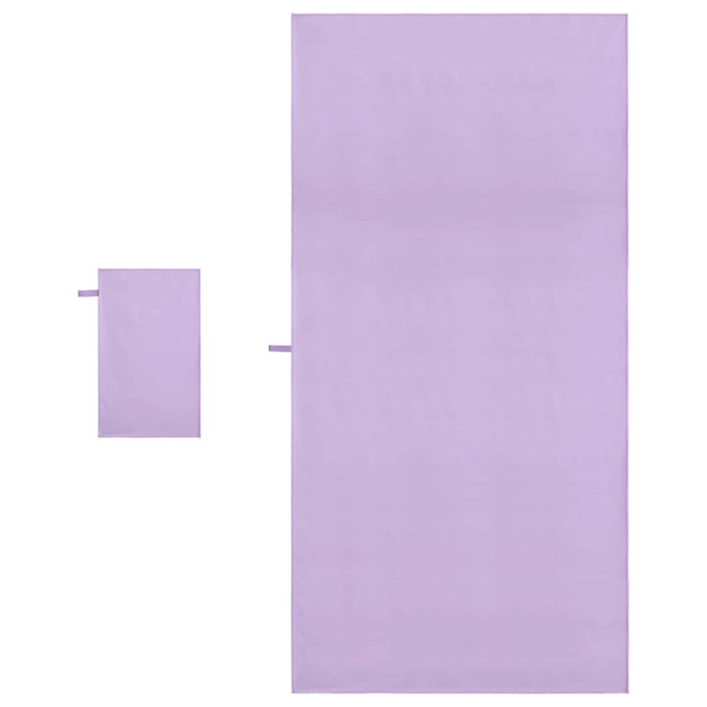 Produktbild för Sporthandduk Set 2 pcs Lila tyg